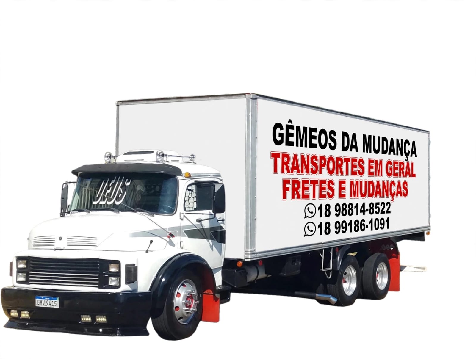 Caminhão baú da Gêmeos da Mudança, empresa de mudanças e fretes em Presidente Prudente